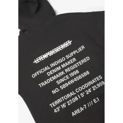 Sweat à capuche garçon Tanbo en coton noir