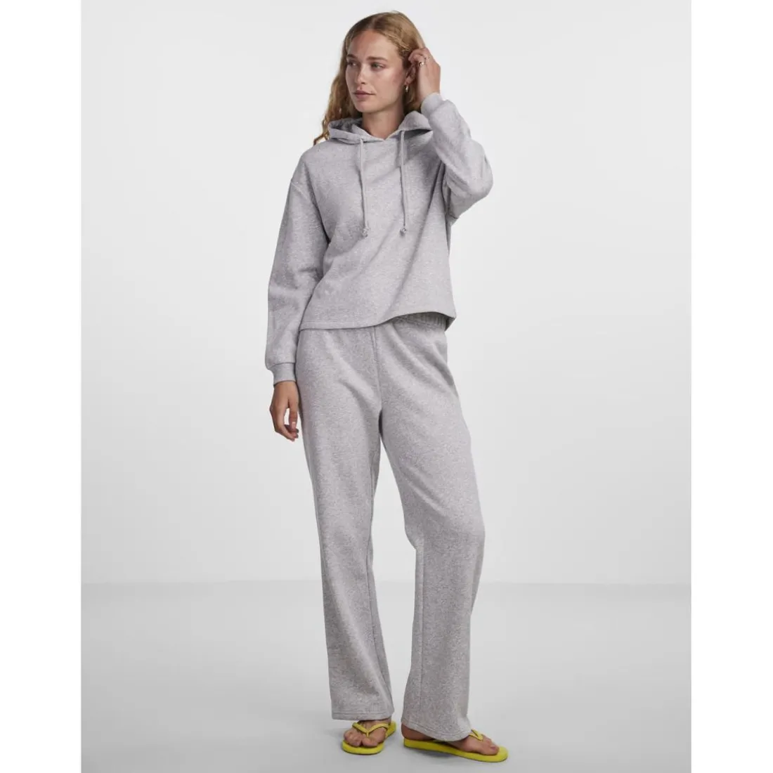 Sweat à capuche gris en coton Eden