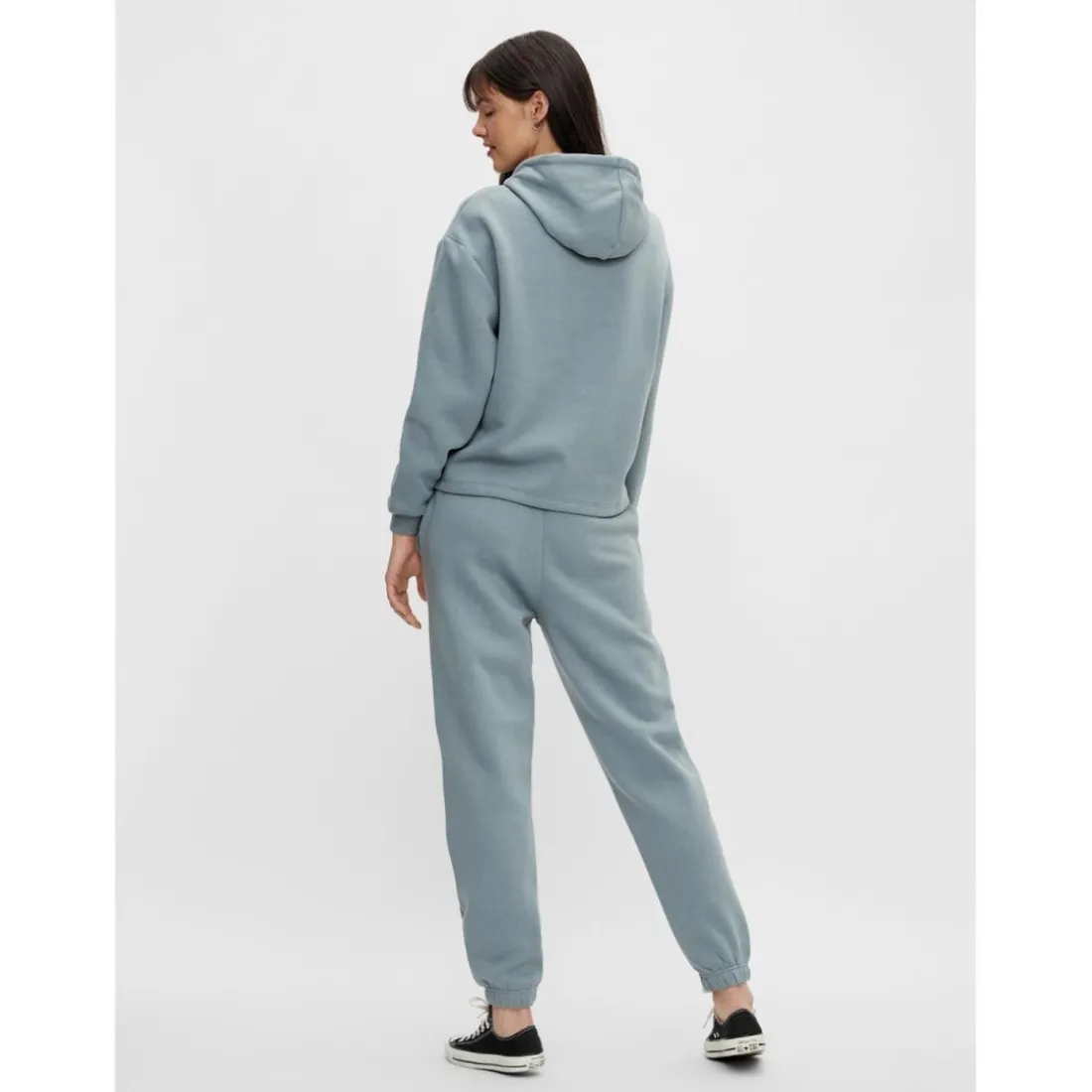 Sweat à capuche gris en coton Kali