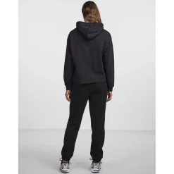 Sweat à capuche noir en coton Blair