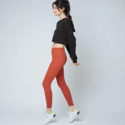 Sweat capuche crop top Coton Femme noir