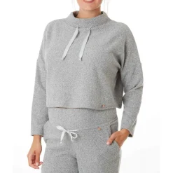 Sweat court maternité gris Cache Coeur Lingerie en viscose