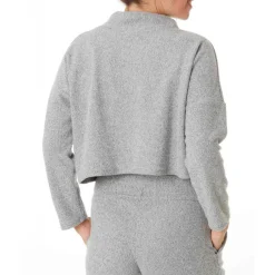 Sweat court maternité gris Cache Coeur Lingerie en viscose