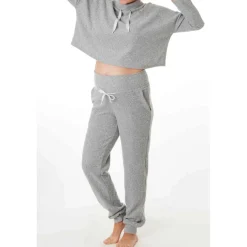 Sweat court maternité gris Cache Coeur Lingerie en viscose