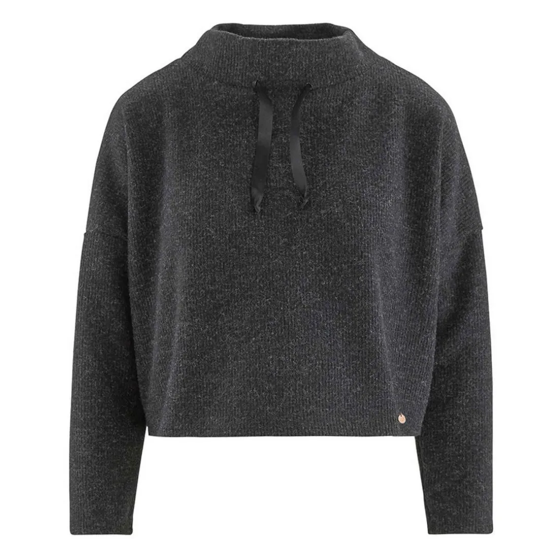Sweat court maternité noir Cache Coeur Lingerie en viscose