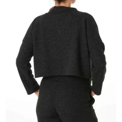 Sweat court maternité noir Cache Coeur Lingerie en viscose