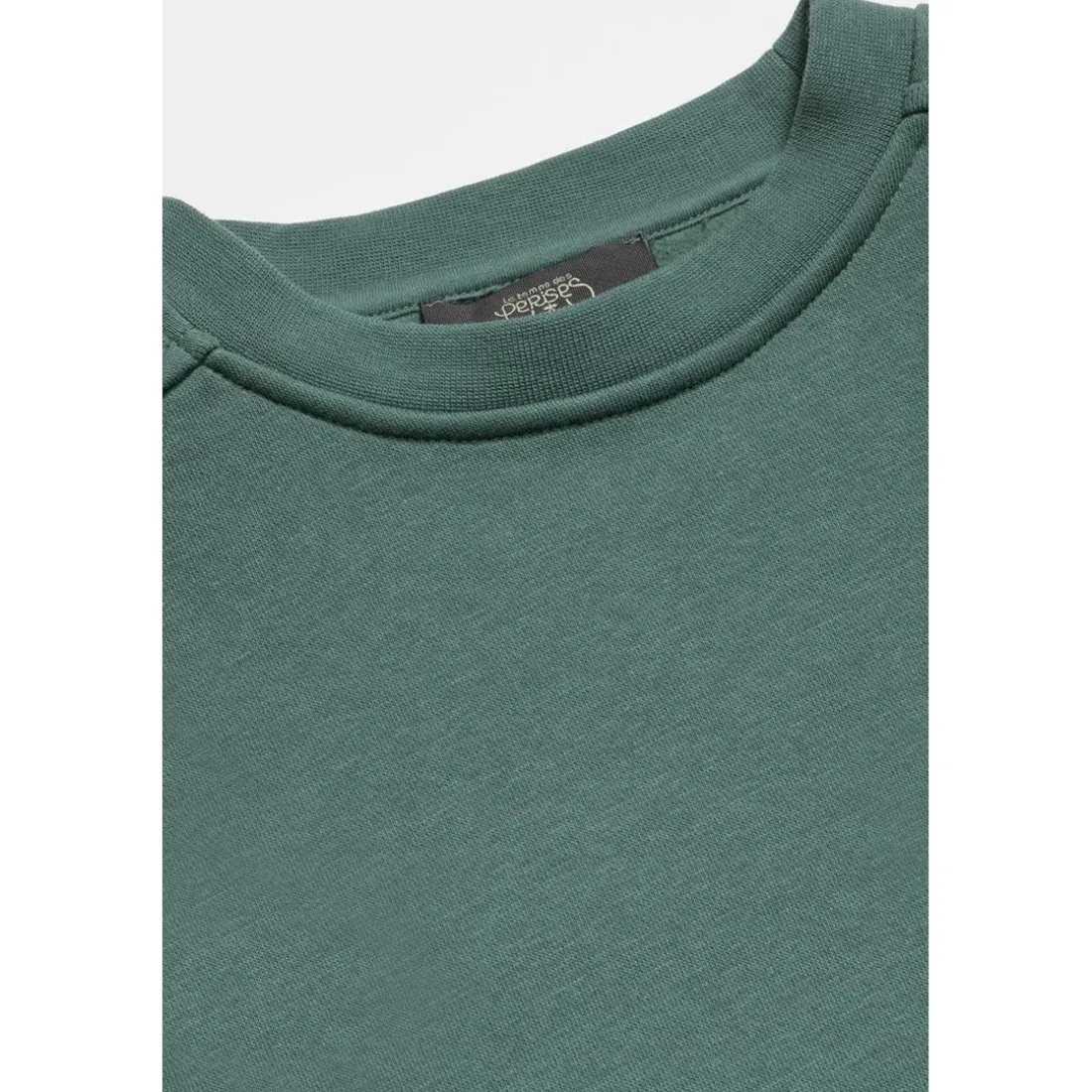 Sweat garçon Leonbo vert sapin en coton