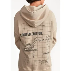 Sweat-Shirt capuche garçon ANIBO beige en coton