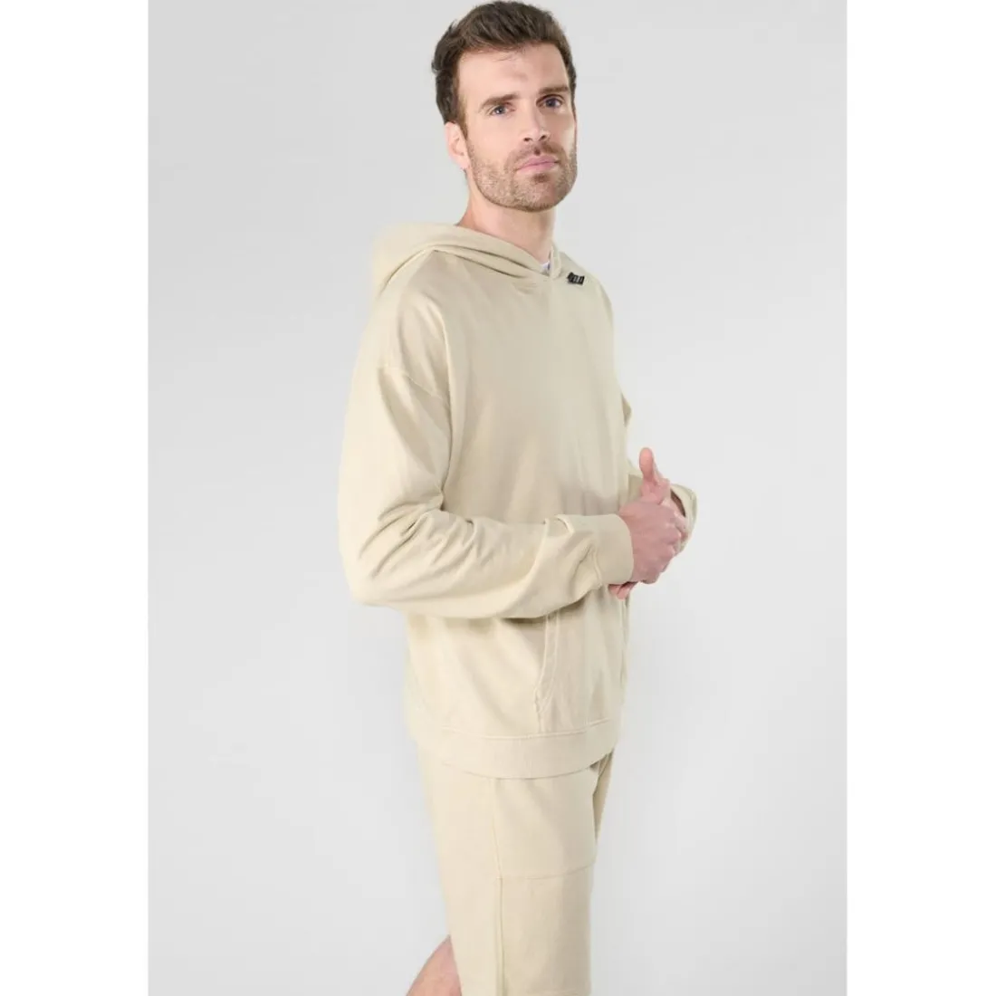 Sweat-Shirt capuche garçon ANIBO marron en coton Cy