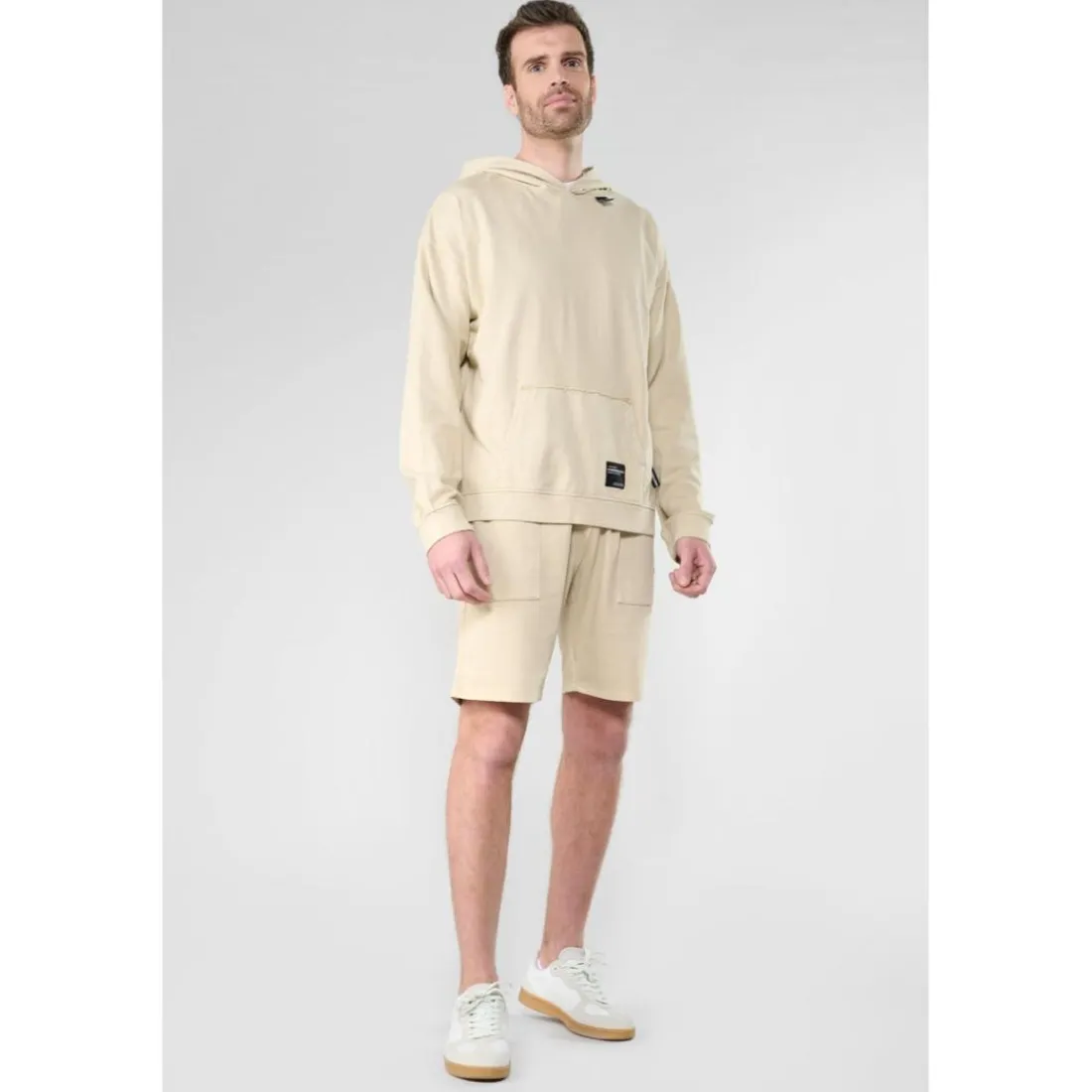 Sweat-Shirt capuche garçon ANIBO marron en coton Cy
