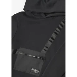 Sweat-Shirt capuche garçon ITOBO noir en coton