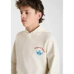 Sweat-Shirt capuche LOUIBO beige en coton Ned