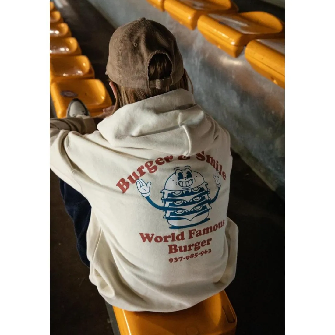 Sweat-Shirt capuche LOUIBO beige en coton Ned