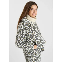 Sweat-Shirt capuche marron Pia en coton