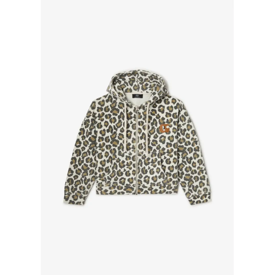 Sweat-Shirt capuche marron Pia en coton