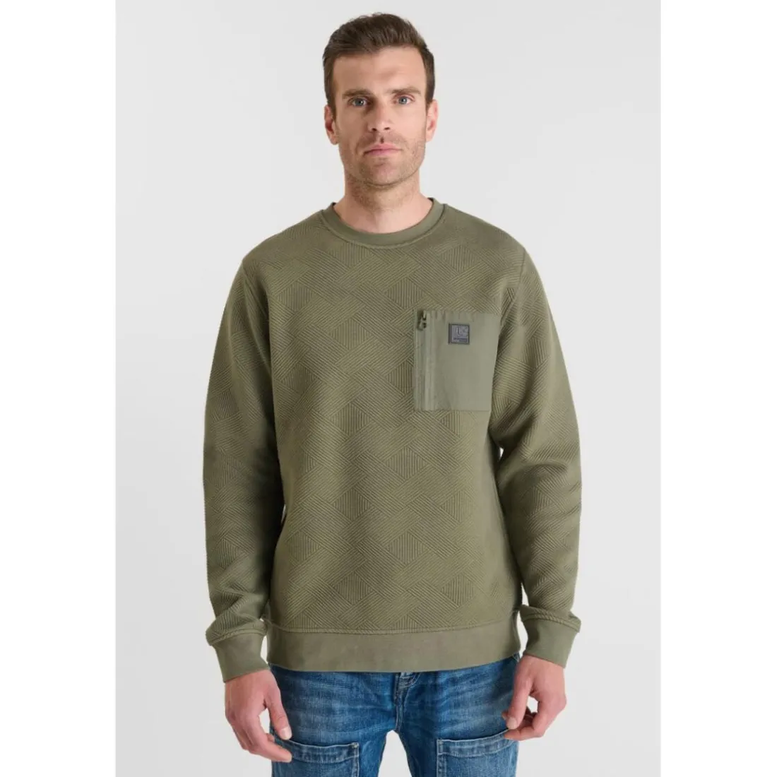 Sweat-Shirt CORA kaki Adam en coton