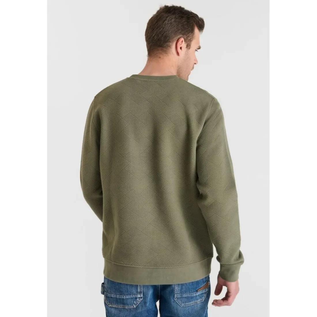Sweat-Shirt CORA kaki Adam en coton