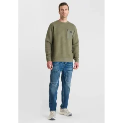 Sweat-Shirt CORA kaki Adam en coton