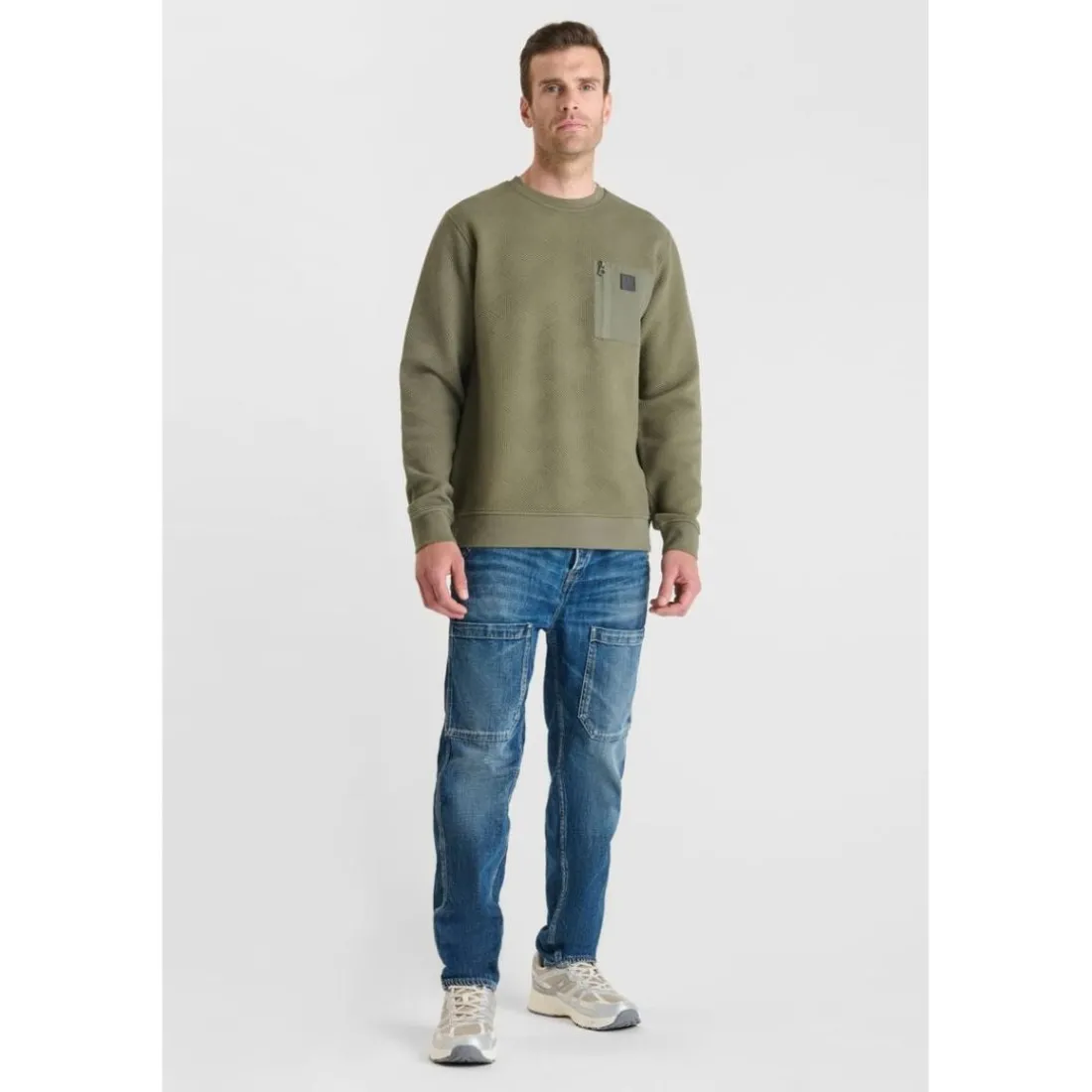 Sweat-Shirt CORA kaki Adam en coton