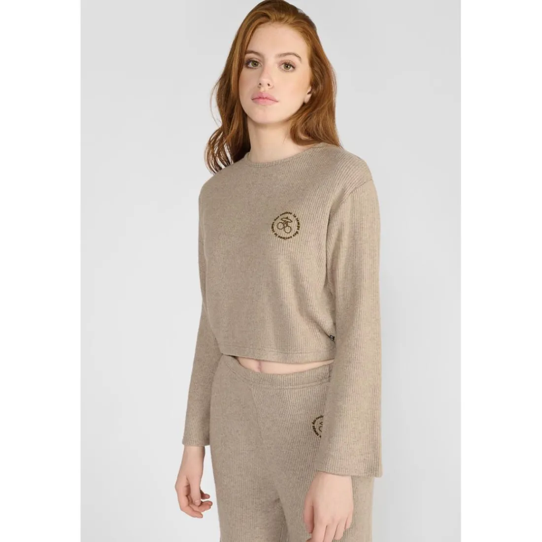 Sweat-Shirt fille AUREGI marron Pia en viscose