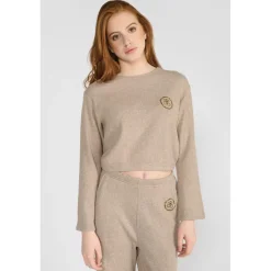 Sweat-Shirt fille AUREGI marron Pia en viscose