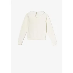 Sweat-shirt fille HOLLYGI blanc en coton