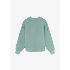 Sweat-Shirt fille MOAGI vert en coton
