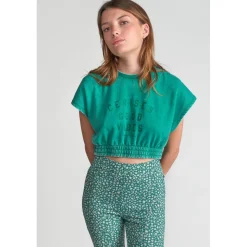Sweat-Shirt fille NAELLEGI vert en coton