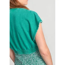Sweat-Shirt fille NAELLEGI vert en coton