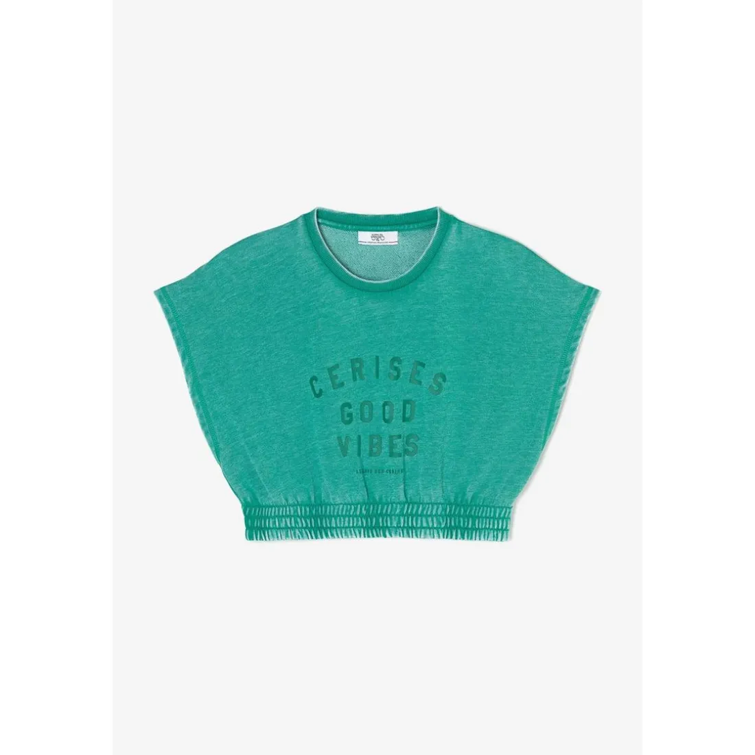 Sweat-Shirt fille NAELLEGI vert en coton