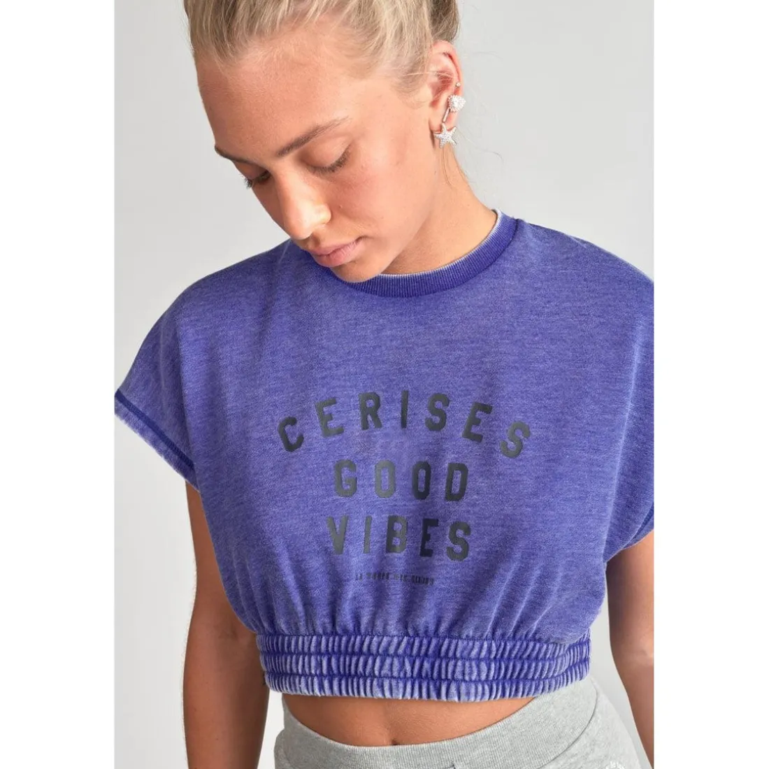 Sweat-Shirt fille NAELLEGI bleu en coton