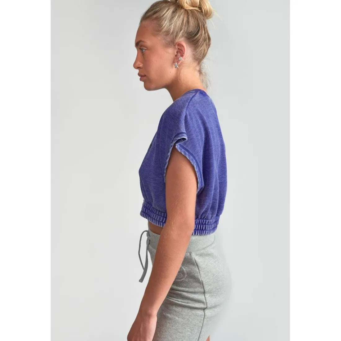 Sweat-Shirt fille NAELLEGI bleu en coton
