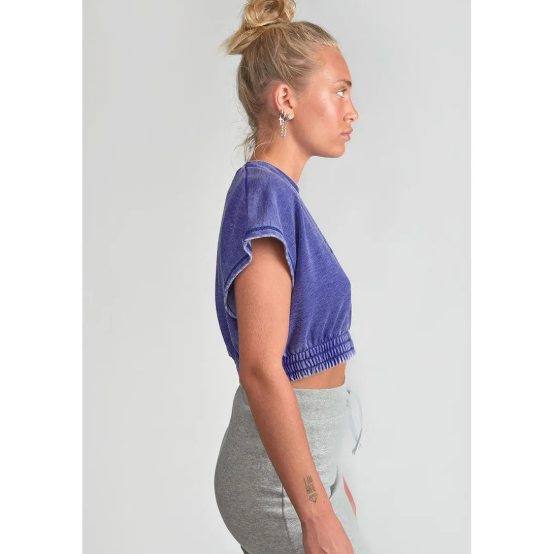 Sweat-Shirt fille NAELLEGI bleu en coton