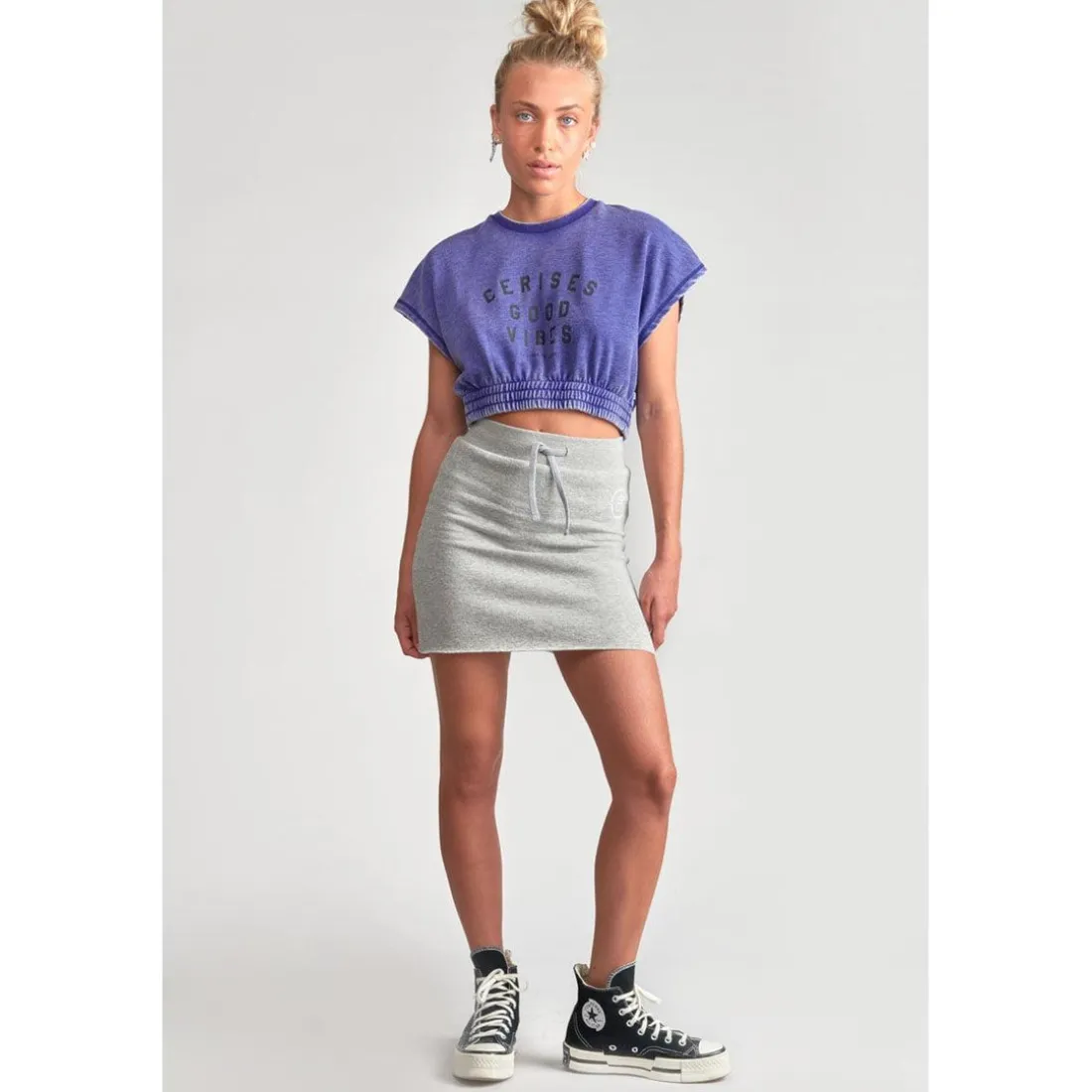 Sweat-Shirt fille NAELLEGI bleu en coton