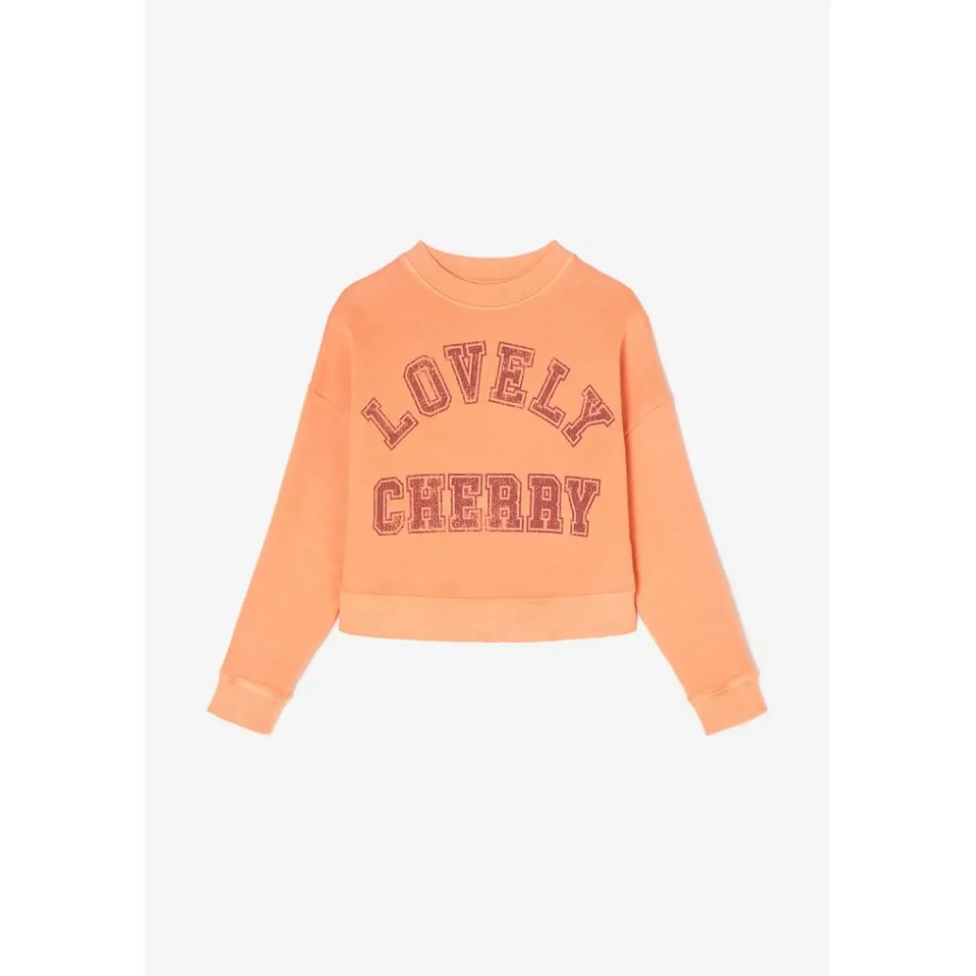 Sweat-Shirt fille STEPHAGI orange Amy en coton