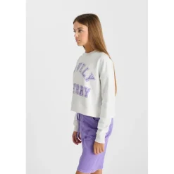 Sweat-Shirt fille STEPHAGI blanc en coton Wren