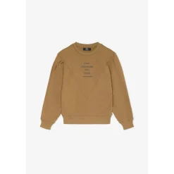 Sweat-Shirt fille TEAVAGI marron en coton