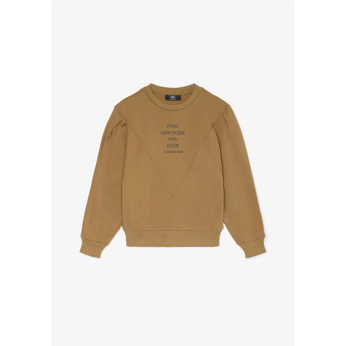 Sweat-Shirt fille TEAVAGI marron en coton