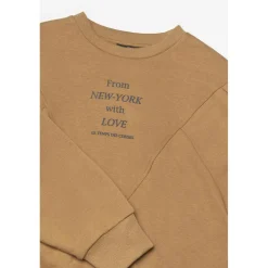 Sweat-Shirt fille TEAVAGI marron en coton