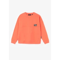 Sweat-Shirt garçon HIBIBO orange en coton