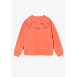 Sweat-Shirt garçon HIBIBO orange en coton