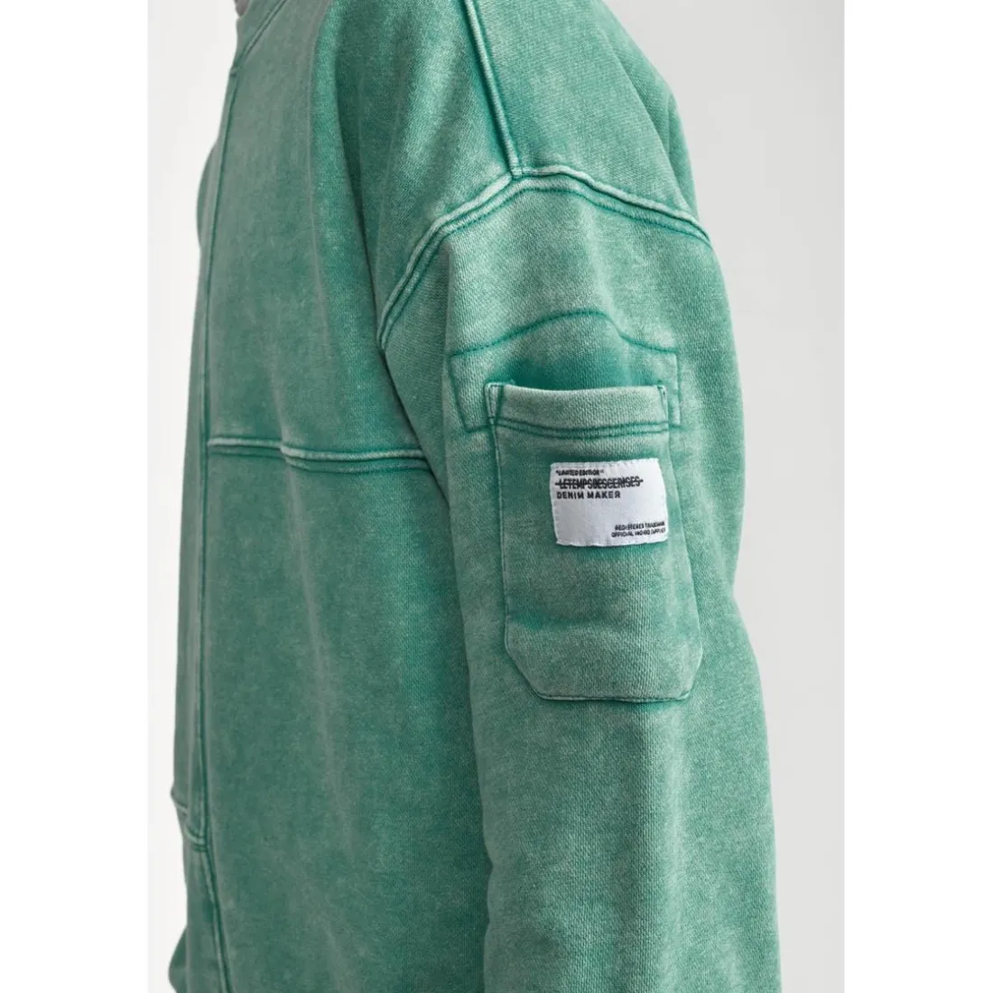 Sweat-Shirt garçon JONBO vert en coton