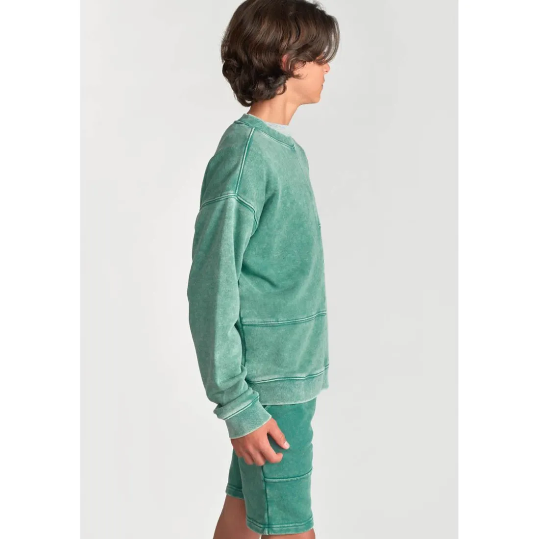 Sweat-Shirt garçon JONBO vert en coton
