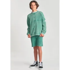 Sweat-Shirt garçon JONBO vert en coton