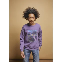 Sweat-Shirt garçon NAKABO violet en coton