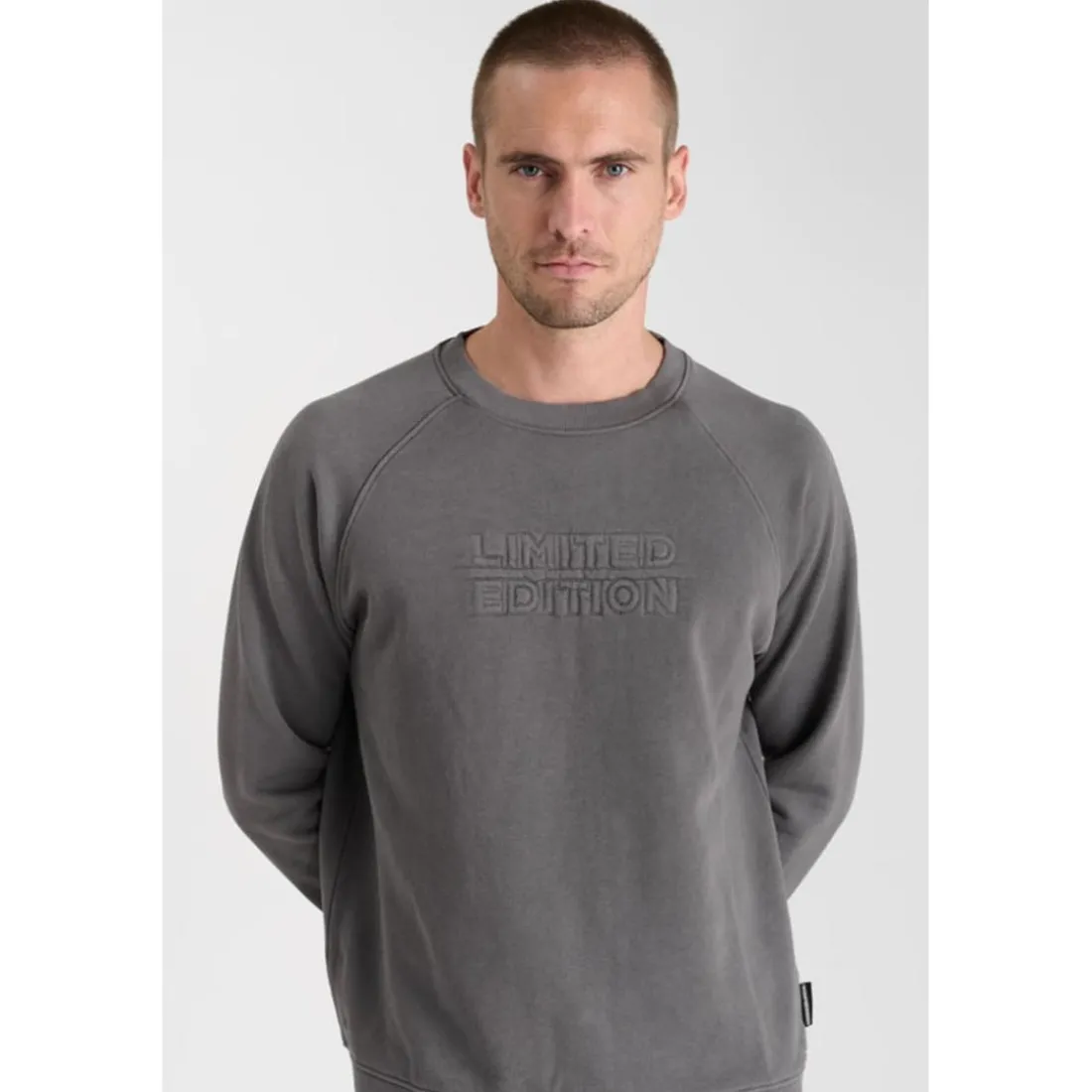 Sweat-Shirt garçon VELABO gris Gil en coton