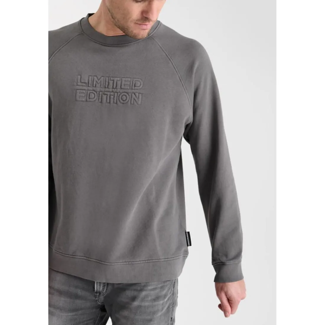 Sweat-Shirt garçon VELABO gris Gil en coton