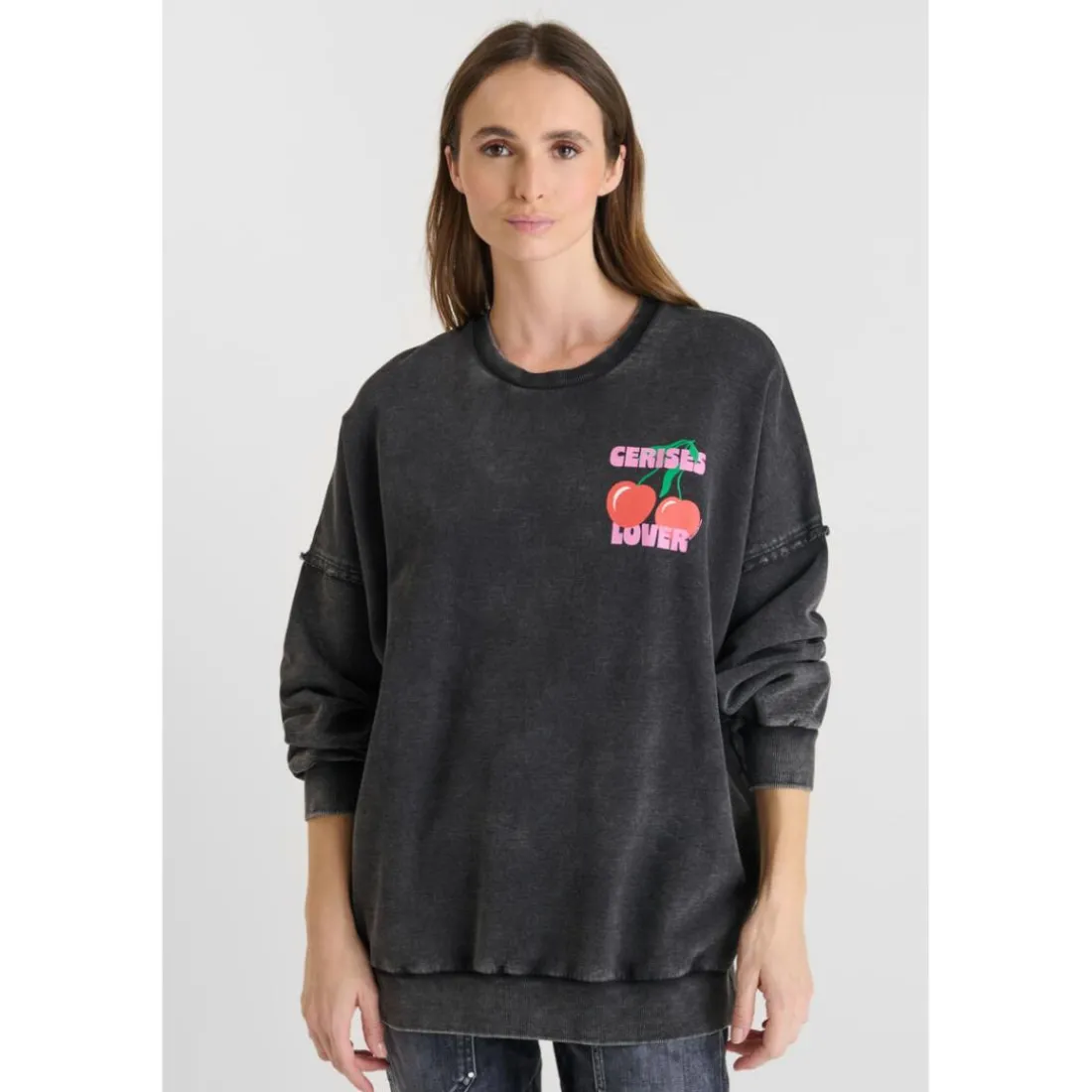 Sweat-Shirt JULES noir Uma en coton