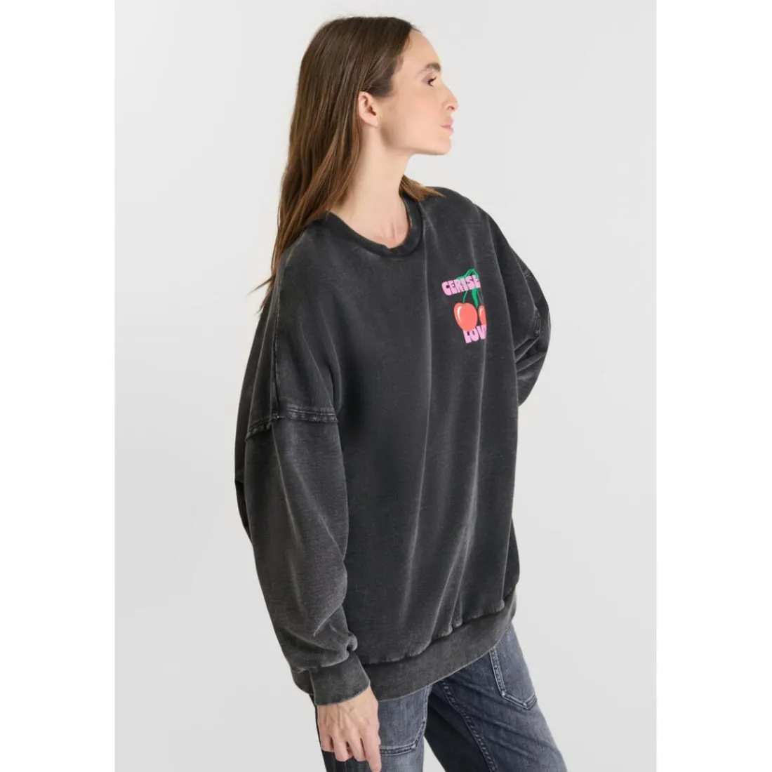 Sweat-Shirt JULES noir Uma en coton