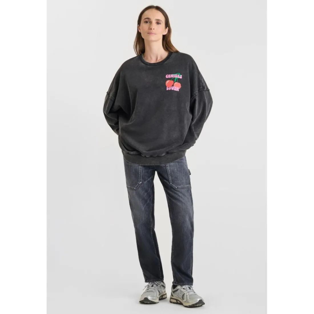 Sweat-Shirt JULES noir Uma en coton